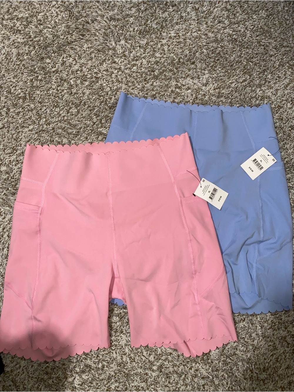 Cotton On Pink and Light Blue Athletic Bike Shorts